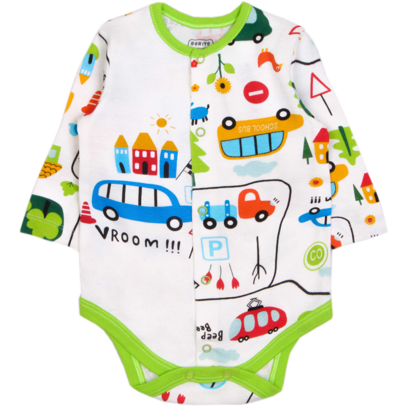 картинка БГ_ЧЗ Боди для детей 68-86 см BONITO KIDS/OP1442(ЧЗ)/уп.4шт./меш.456шт. от BonitoKids