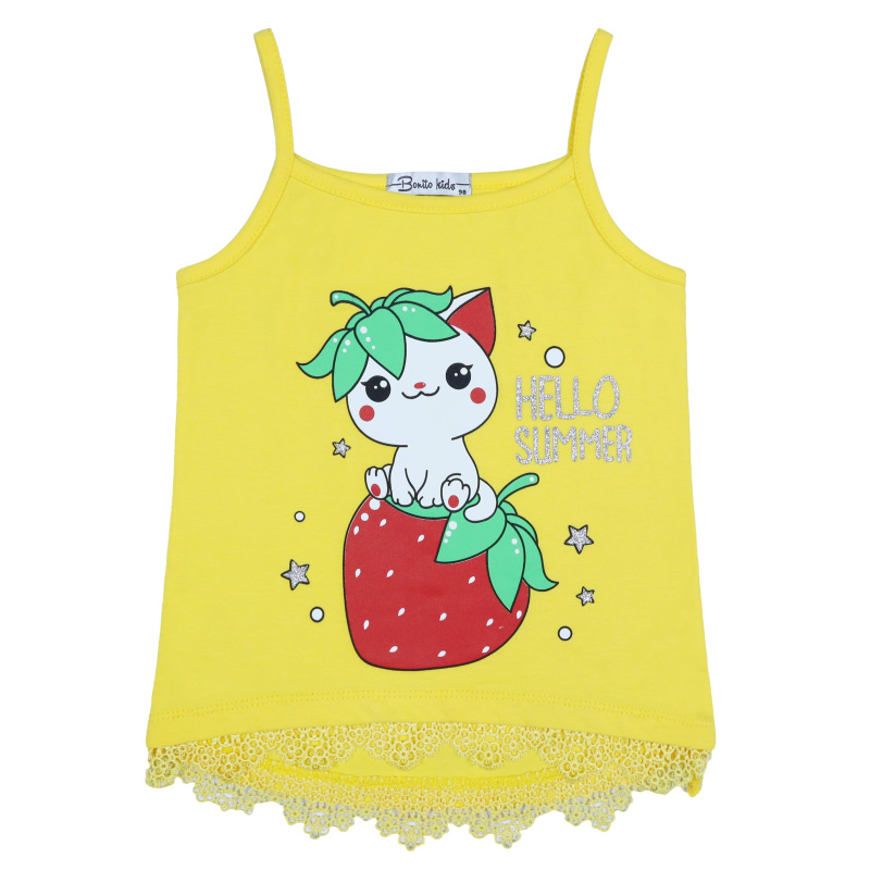 картинка БГ_ЧЗ Майка для девочки 3-7 лет 100% хлопок BONITO KIDS/BK1189M(05-23)(ЧЗ)/уп.5шт./меш.1000шт. от BonitoKids