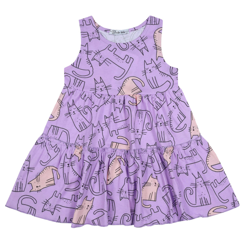 картинка БГ_ЧЗ Платье для девочки 2-6 лет 100% хлопок BONITO KIDS/BK1159P(01-24)(ЧЗ)/уп.5шт./меш.500шт. от BonitoKids