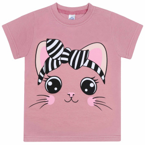 картинка БГ Футболка для девочки 1-4 лет 100% хлопок BONITO KIDS/BK0001D(06-24)/уп.4шт./меш.800шт. от BonitoKids