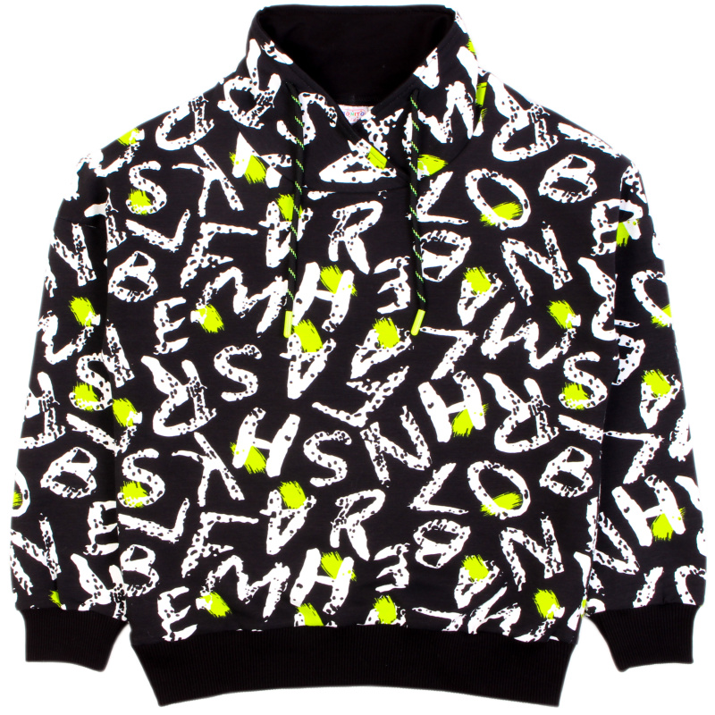 картинка БГ_ЧЗ Свитшот для девочки 9-12 лет 65% хлопок, 27% пэ, 8% эластан BONITO KIDS/OP1747(ЧЗ)/уп.4шт./меш.192шт. от BonitoKids