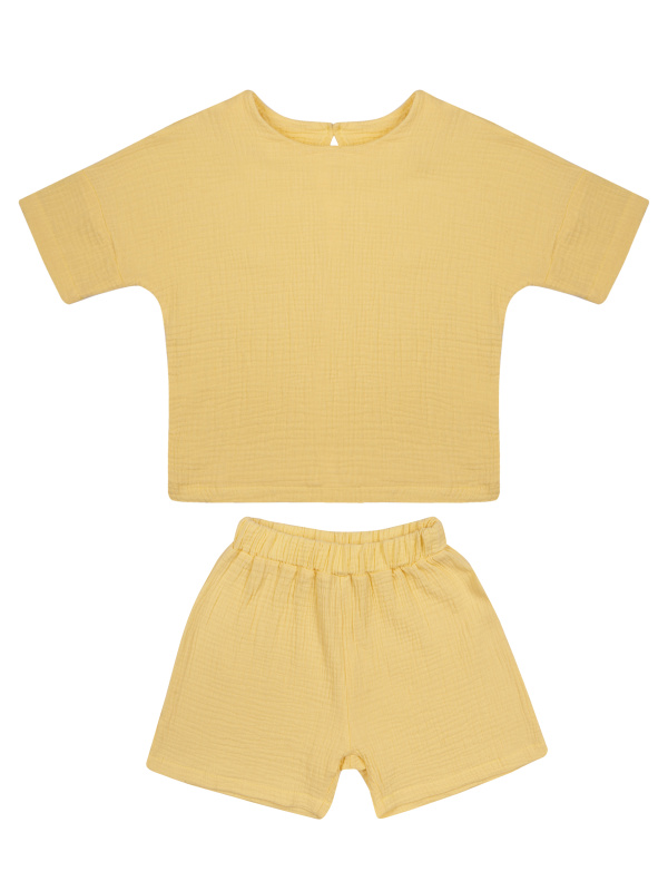 картинка ЧЗ Комплект для девочки (футболка и шорты) 2-5 лет 100% хлопок BONITO KIDS/OP1935(02-26)(ЧЗ)/уп.4шт./меш.244шт. от BonitoKids