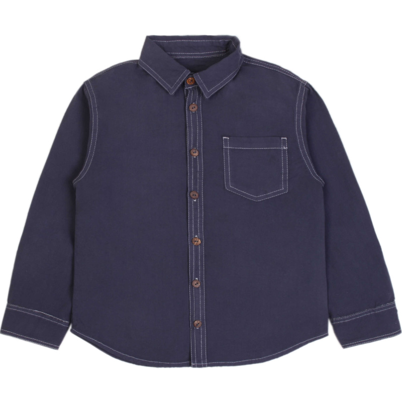 картинка ЧЗ Рубашка для мальчика 8-12 лет 100% хлопок BONITO KIDS/OP1656(09-22)(ЧЗ)/уп.5шт/360шт. от BonitoKids