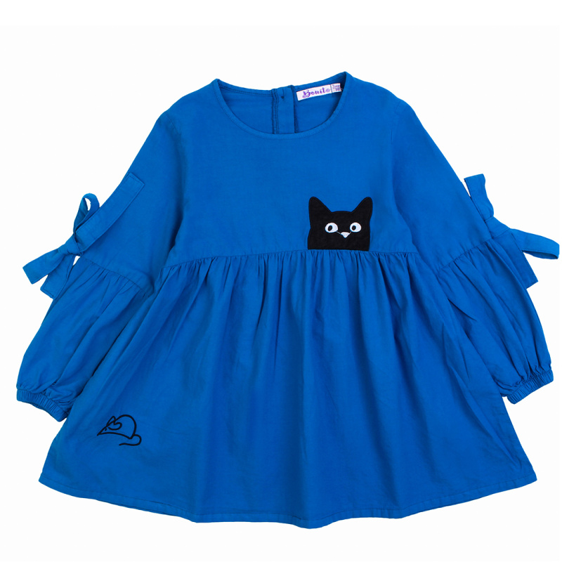 картинка ЧЗ Платье для девочки 3-7 лет 100% хлопок BONITO KIDS/OP1182(11-23)(ЧЗ)/уп.5шт./меш350.шт. от BonitoKids