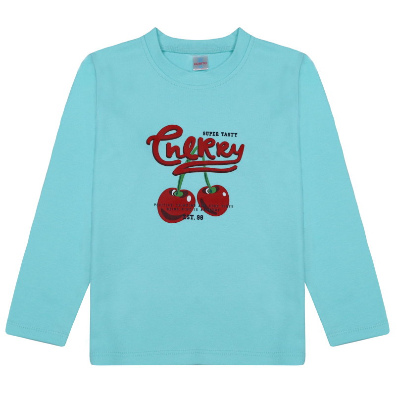 картинка БГ_ЧЗ Лонгслив для девочки 5-8 лет 100% хлопок BONITO KIDS/BK0009D(09-24)(ЧЗ)/уп.4шт./меш.400шт. от BonitoKids