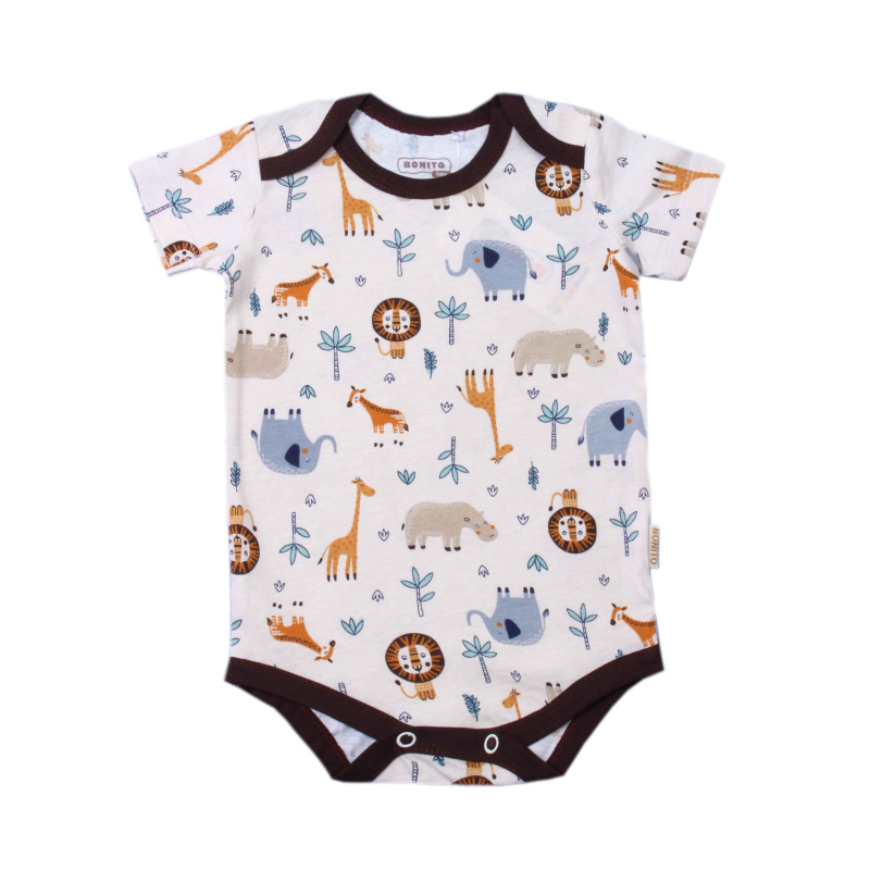 картинка ЧЗ Боди для детей 68-86 см 100% хлопок BONITO KIDS/OP1870(ЧЗ)/уп.4шт./меш.800шт. от BonitoKids