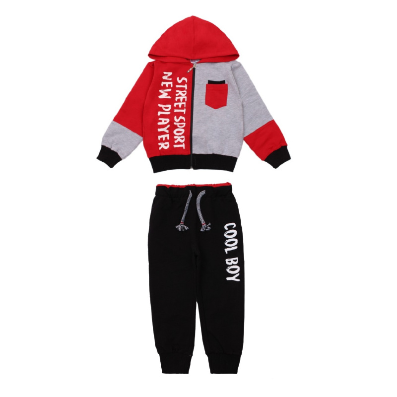 картинка КГ Комплект для мальчика (толстовка,трико), 3-7 лет, 65% хлопок, 27% полиэстер, 8% эластан, BONITO KIDS/OP1221/уп.5 шт./меш.100шт. от BonitoKids