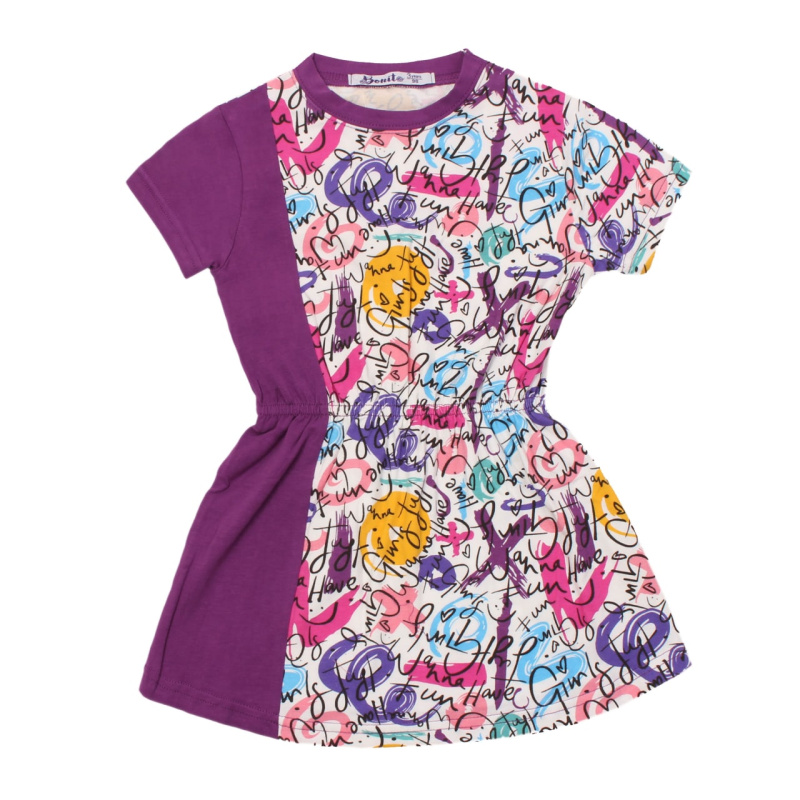 картинка ЧЗ Платье для девочки 3-7 лет 95% хлопок, 5% эластан BONITO KIDS/OP1393(ЧЗ)/уп.5шт./меш.500шт от BonitoKids