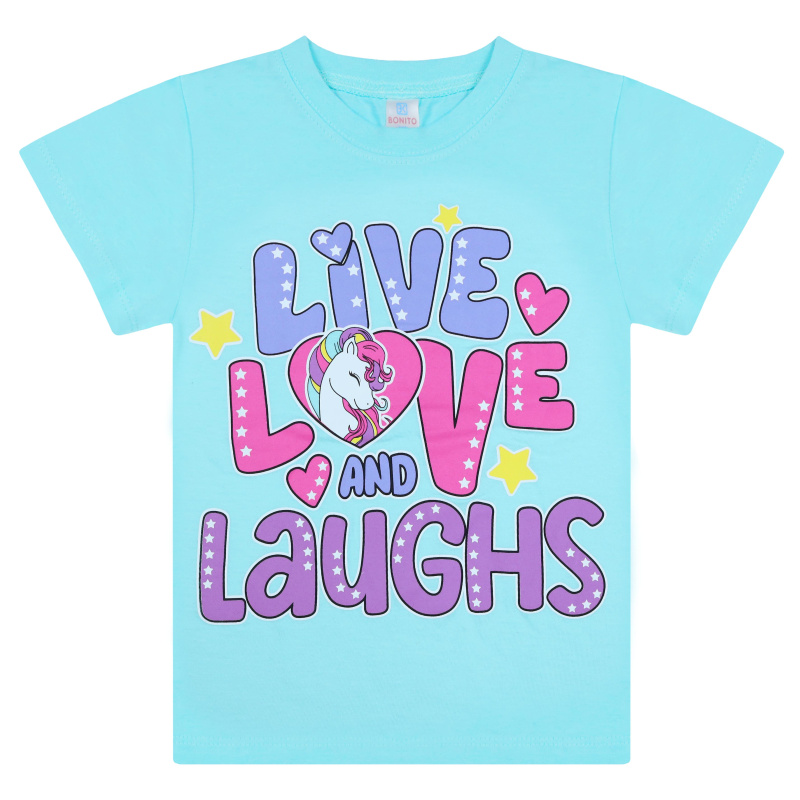 картинка БГ_ЧЗ Футболка для девочки, 4-8 лет, 100% хлопок, BONITO KIDS/BK0002D(03-24)(ЧЗ)/уп.5шт./меш.700шт. от BonitoKids