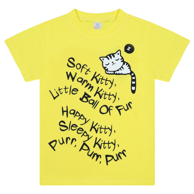 картинка БГ_ЧЗ Футболка для девочки, 4-8 лет, 100% хлопок, BONITO KIDS/BK0002D(03-24)(ЧЗ)/уп.5шт./меш.700шт. от BonitoKids