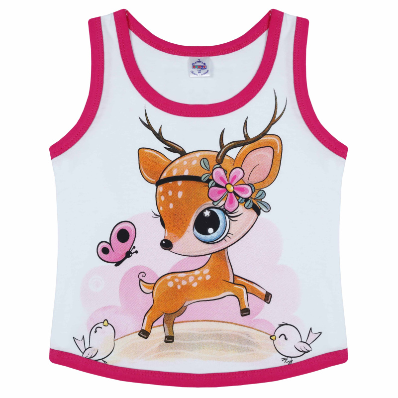 картинка БГ Майка для девочки 1-4 лет 100% хлопок BONITO KIDS/BK0029D(05-23)/уп.4шт./меш.1000шт. от BonitoKids