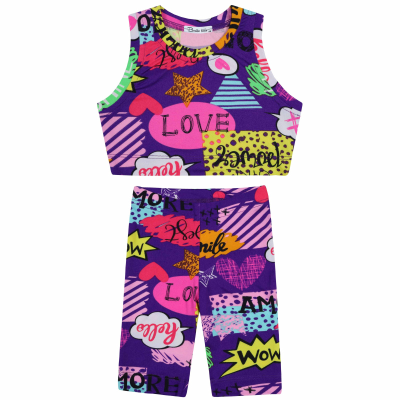 картинка БГ_ЧЗ Комплект для девочки (топ и бриджи) 3-7 лет 60% хлопок, 40% полиэстер BONITO KIDS/BK1783KP(01-24)(ЧЗ)/уп.5шт./меш.650шт. от BonitoKids