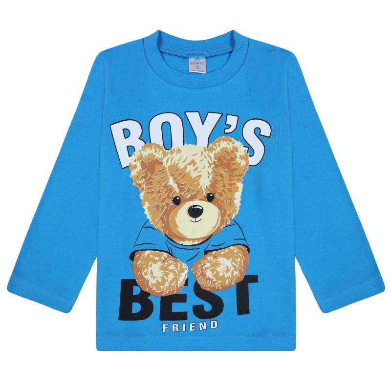 картинка БГ_ЧЗ Кофта для мальчика 1,5-4 лет 100% хлопок BONITO KIDS/BK0006M(08-25)(ЧЗ)/уп.4шт./меш.500шт. от BonitoKids