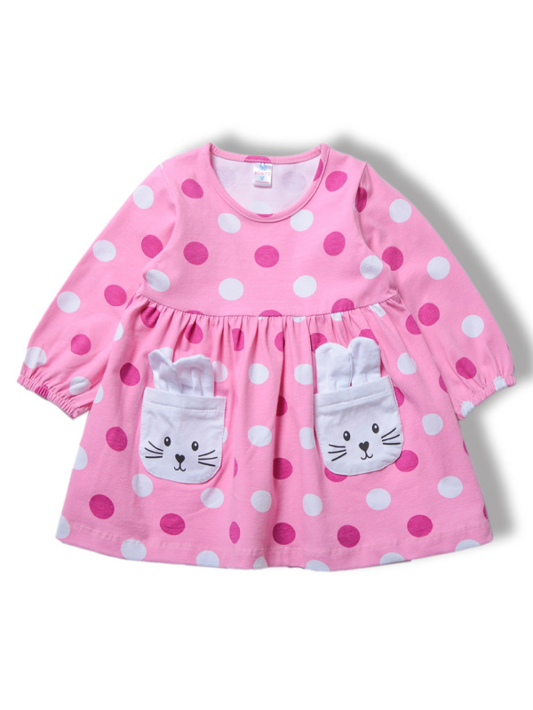 картинка БГ_ЧЗ Платье для девочки 2-6 лет 92% хлопок, 8% лайкра BONITO KIDS/SS6013P09-24/уп.5шт./меш.320шт. от BonitoKids