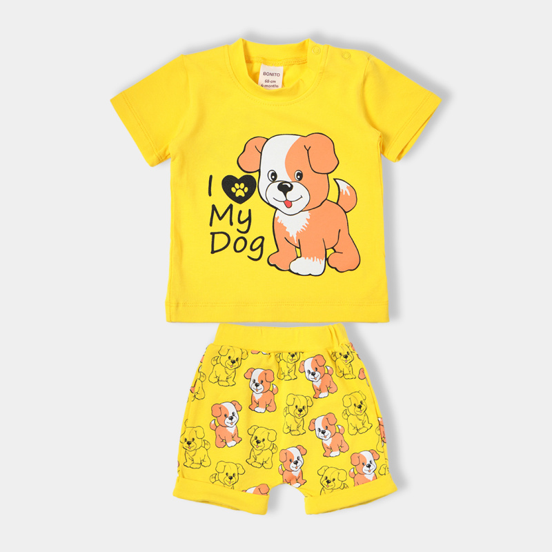 картинка ЧЗ Комплект для мальчика (футболка и шорты) 68-86 BONITO KIDS/OP1822(12-23)/уп.4шт./меш 400шт. от BonitoKids