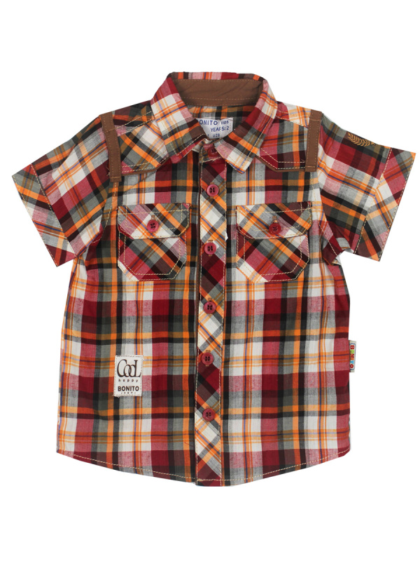 картинка КГ Рубашка поло для мальчика, 2-6 лет, 100% хлопок, BONITO KIDS/BK564R/уп.5шт./меш.380шт. от BonitoKids