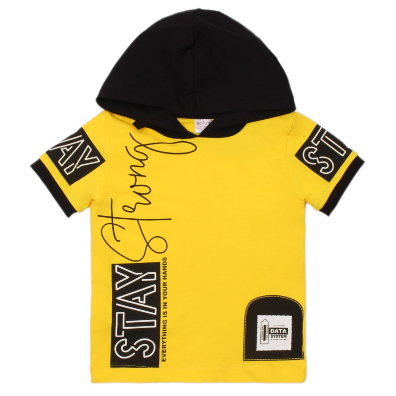 картинка БГ_ЧЗ Футболка для мальчика 3-7 лет 95% хлопок, 5% эластан BONITO KIDS/OP1424(ЧЗ)/уп.5шт./меш.420шт. от BonitoKids