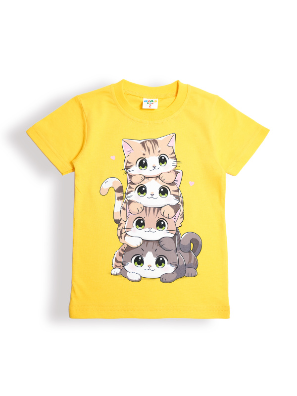 картинка КГ Футболка для девочки 1-4 лет 100% хлопок DIAS KIDS/DK0001D/уп.4шт./меш.1000шт. от BonitoKids