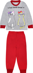 картинка БГ Пижама для девочки  3-7 лет 100% хлопок BONITO KIDS/SS6043D(01-24)/уп.5шт./меш.225шт. от BonitoKids