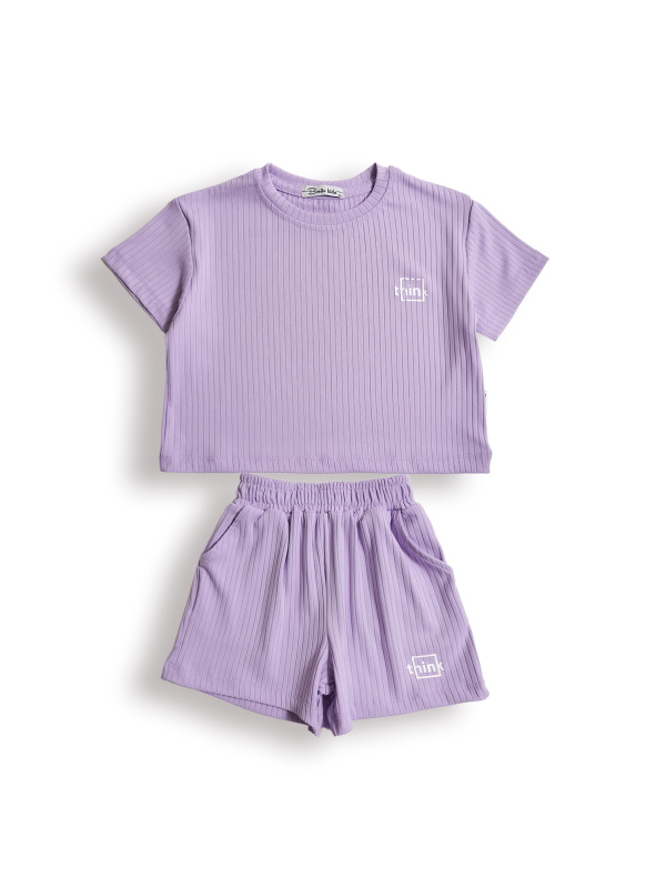 картинка КГ Комплект для девочки (фуфайка и шорты) 3-7 лет 60% хлопок 40% п/э BONITO KIDS/SS6089(10-24)/уп.5шт./меш.260шт. от BonitoKids