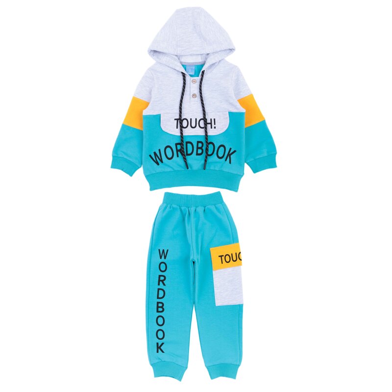 картинка ЧЗ Комплект для детей (худи и брюки), 1,5-4 лет, 65% хлопок, 27% полиэстер, 8% эластан, BONITO KIDS/OP1862(ЧЗ)/уп.4 шт./меш.160шт. от BonitoKids