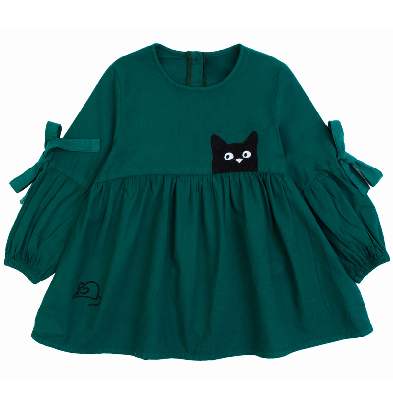 картинка ЧЗ Платье для девочки 3-7 лет 100% хлопок BONITO KIDS/OP1182(11-23)(ЧЗ)/уп.5шт./меш350.шт. от BonitoKids