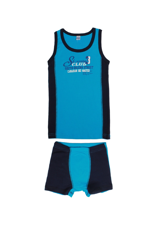 картинка ЧЗ Комплект для мальчика (майка,трусы) 7-11 лет BONITO KIDS/BK1466MT(01-22)/уп.5шт./меш.360шт. от BonitoKids