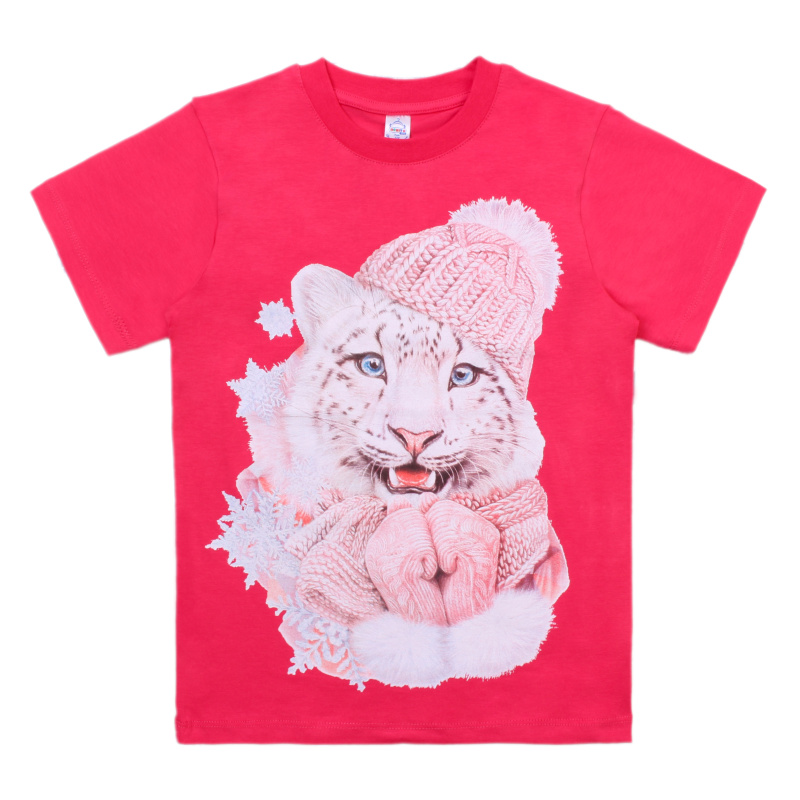 картинка ЧЗ Футболка для девочки 8-12 лет 92% хлопок, 8% лайкра BONITO KIDS/BK6006F(ЧЗ)/уп.5шт./меш.450шт. от BonitoKids