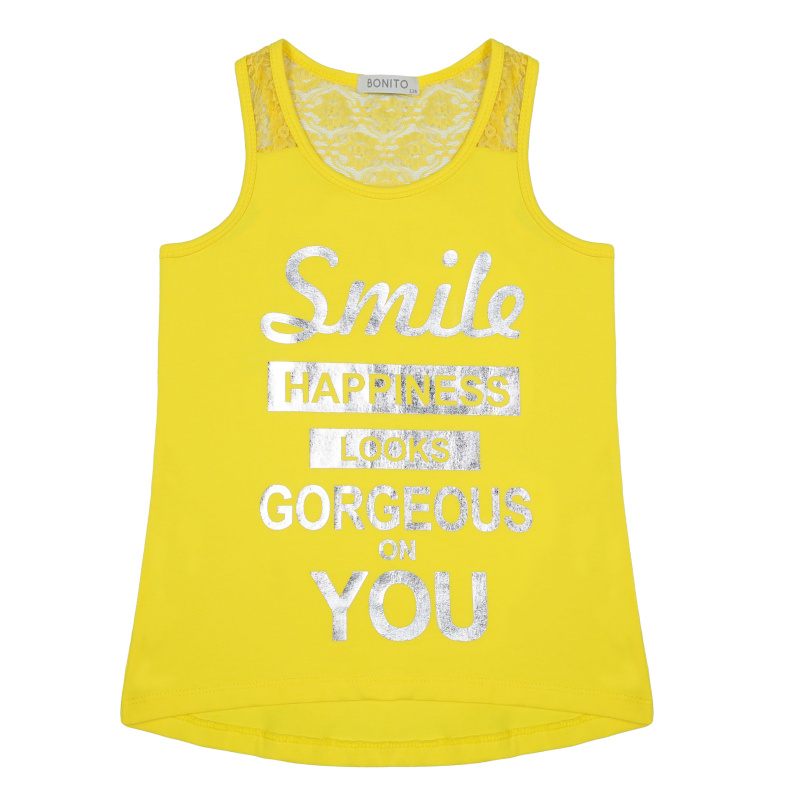 картинка БГ_ЧЗ Майка для девочки 8-12 лет 92% хлопок, 8% лайкра BONITO KIDS/BK1555M(ЧЗ)/уп.5шт./меш.700шт. от BonitoKids