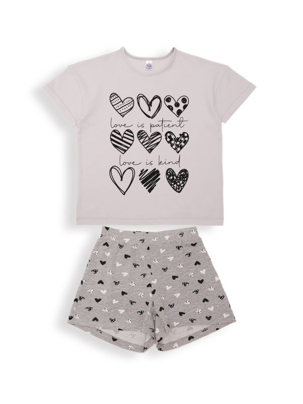 картинка БГ_ЧЗ Пижама для девочки 8-12 лет 92% хлопок 8% лайкра BONITO KIDS/SS6099(ЧЗ)/уп.5шт./меш.300шт. от BonitoKids