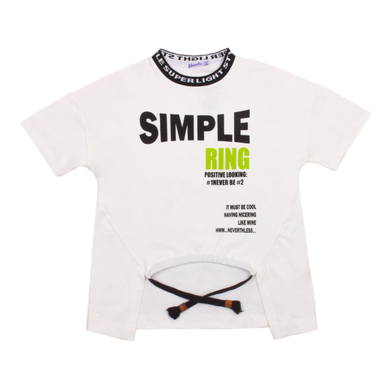 картинка БГ_ЧЗ Футболка для девочки 7-11 лет 95% хлопок, 5% эластан BONITO KIDS/OP1433(ЧЗ)/ 5 шт./меш.425 шт от BonitoKids