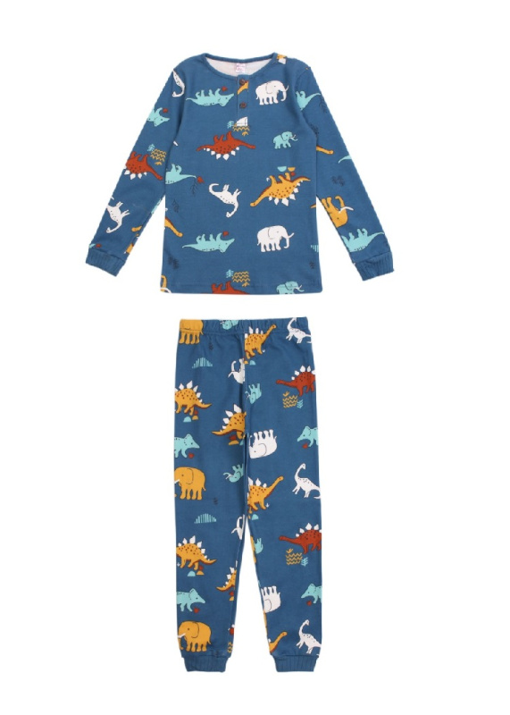 картинка (голубой) Пижама для мальчика 8-12 лет 100% хлопок BONITO KIDS/OP1274/уп.5шт./меш.160шт. от BonitoKids