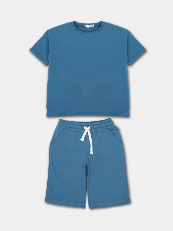 картинка ЧЗ Комплект для мальчика (футболка и шорты) 8-12 лет BONITO KIDS/OP1947(ЧЗ)/уп.5шт./меш.150 шт. от BonitoKids