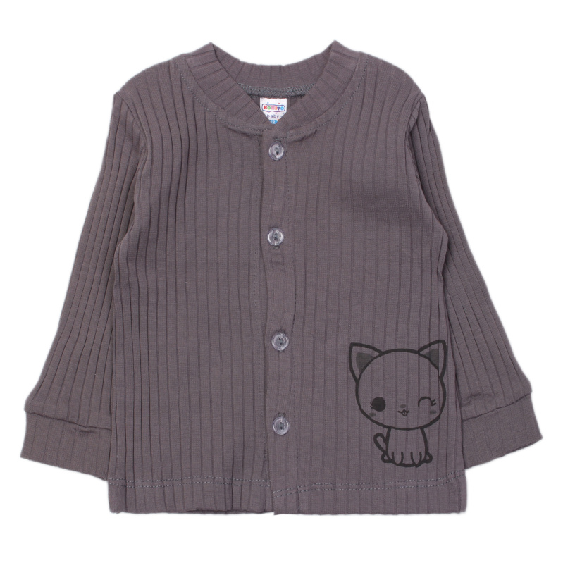картинка ЧЗ Кофта для детей 68-92 см кашкорсе BONITO KIDSD/OP1352(ЧЗ)/уп.5шт./меш.550шт. от BonitoKids