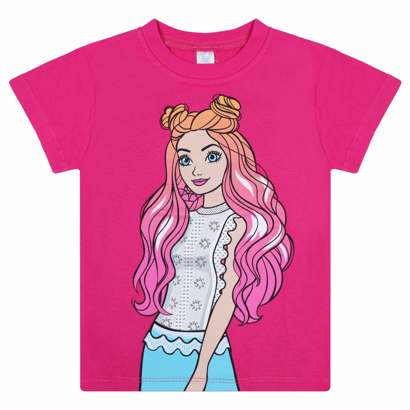 картинка БГ_ЧЗ Футболка для девочки, 4-8 лет, 100% хлопок, BONITO KIDS/BK0002D(03-24)(ЧЗ)/уп.5шт./меш.700шт. от BonitoKids