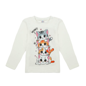картинка БГ Лонгслив для девочки 2-5 лет 100% хлопок BONITO KIDS/BK0008D(08-24)/уп.4шт./меш.500шт. от BonitoKids