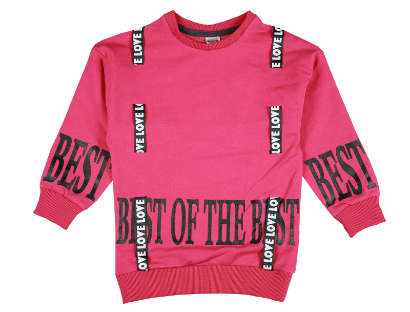 картинка ЧЗ Свитшот для девочки 3-7 лет 65% хлопок, 27% пэ, 8% эластан BONITO KIDS/OP1240(ЧЗ)/уп.5шт./меш.270шт. от BonitoKids