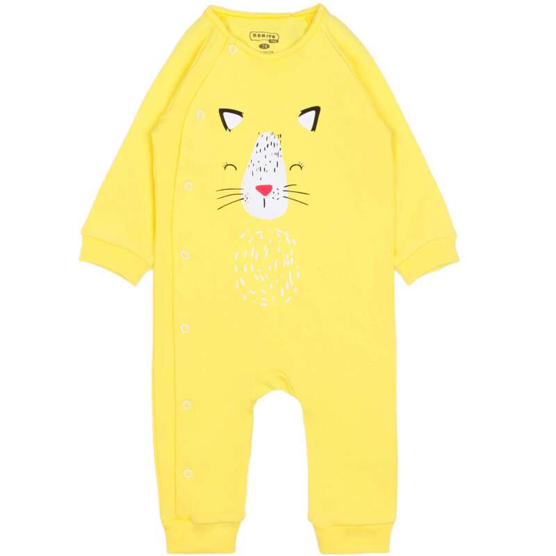 картинка ЧЗ Комбинезон для новорожденных 100% х/б 68-86 см BONITO KIDS/OP1495(ЧЗ)/уп.4шт./меш.360шт. от BonitoKids