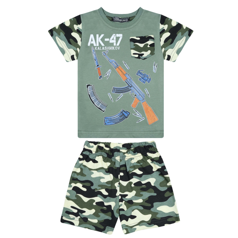 картинка БГ_ЧЗ Комплект для мальчика (футболка и шорты) 6-9 лет 100% хлопок BONITO KIDS/BK1289MSH(12-23)(ЧЗ)/уп.4шт./меш. 360шт. от BonitoKids