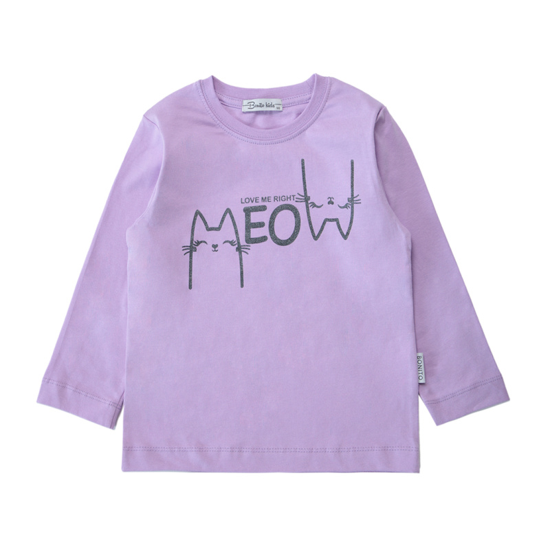 картинка БГ_ЧЗ Лонгслив для девочки 3-7 лет 100% хлопок BONITO KIDS/SS6153(10-24)(ЧЗ)/уп.5шт./меш.600шт. от BonitoKids