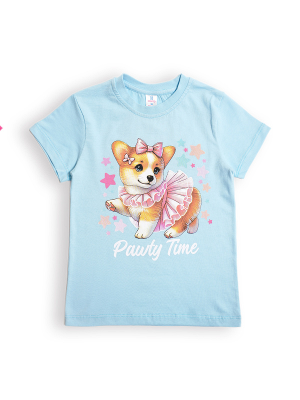 картинка БГ_ЧЗ Футболка для девочки, 5-8 лет, 100% хлопок, BONITO KIDS/BK0002D(01-25)(ЧЗ)/уп.4шт./меш.700шт. от BonitoKids