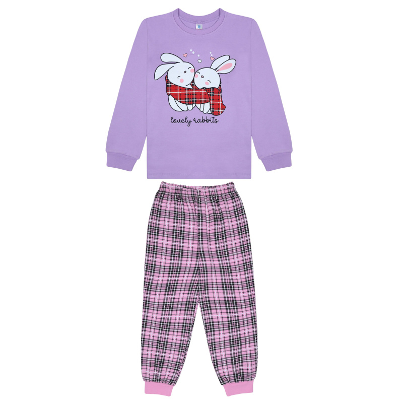 картинка БГ_ЧЗ Пижама для девочки 8-12 лет 100% хлопок BONITO KIDS/BK1744PJ(01-23)/уп.5шт./меш.175шт. от BonitoKids