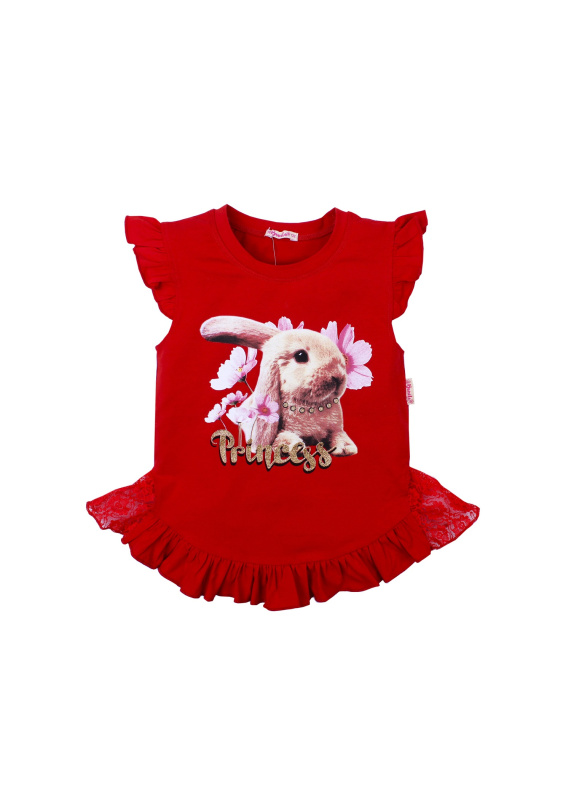 картинка Футболка для девочки 5-8 лет 92% хлопок, 8% лайкра BONITO KIDS/BK1195K/уп.4шт./меш.600шт. от BonitoKids