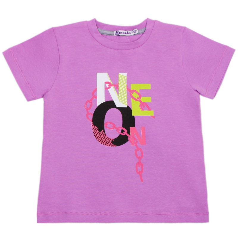 картинка БГ_ЧЗ Футболка для девочки 3-7 лет 95% хлопок, 5% эластан BONITO KIDS/OP1435(ЧЗ)/уп.5шт./меш.450шт. от BonitoKids
