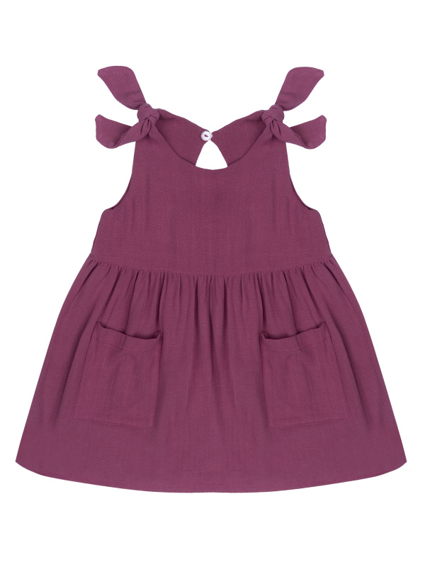 картинка ЧЗ Платье для девочки 3-7 лет, 65% вискоза 35% лен, BONITO KIDS/OP1960(ЧЗ)/уп.5шт./меш 225.шт. от BonitoKids