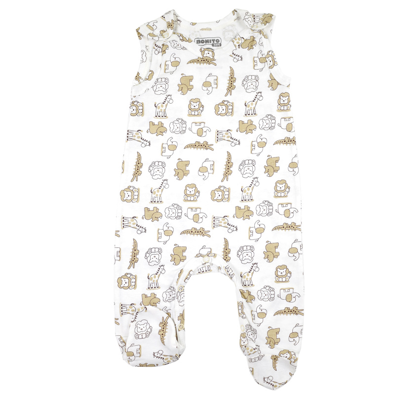 картинка КГ Полукомбинезон для новорожденных 100% х/б 62-80 см BONITO KIDS/BK5014P/уп.4шт./меш.600шт. от BonitoKids
