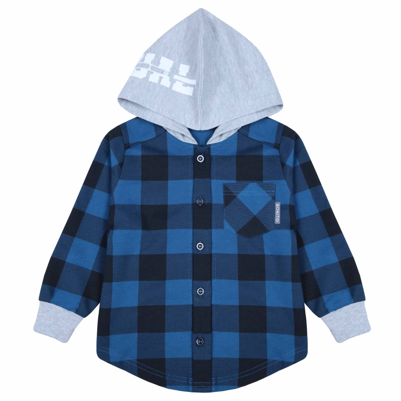 картинка БГ_ЧЗ Рубашка-толстовка для мальчика 3-7 лет 100% хлопок BONITO KIDS/BK1731T(09-23)(ЧЗ)/уп.5шт./меш.240шт. от BonitoKids