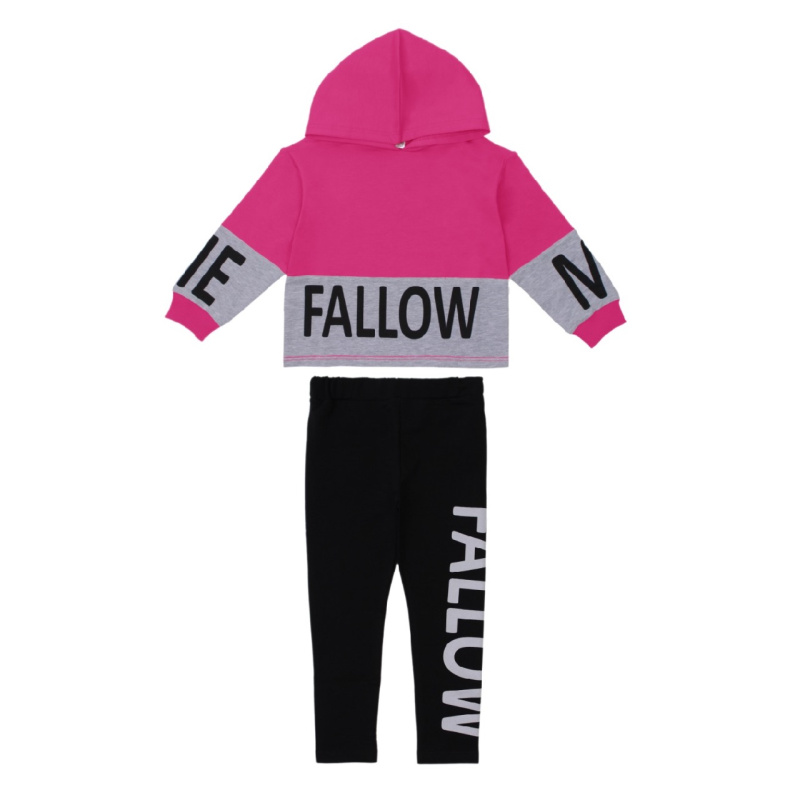 картинка ЧЗ Комплект для девочек (толстовка, леггинсы) 5-8 лет, Футер 2-х нитка BONITO KIDS/OP1238(ЧЗ)/уп.4 шт./меш.144 шт. от BonitoKids