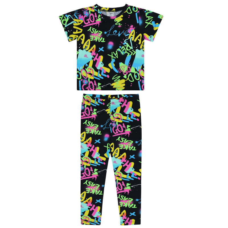 картинка БГ_ЧЗ Комплект для девочки (футболка и лосины) 8-12 лет 60% хлопок, 40% полиэстер BONITO KIDS/BK1724KP(04-24)(ЧЗ)/уп.5шт./меш.300шт. от BonitoKids