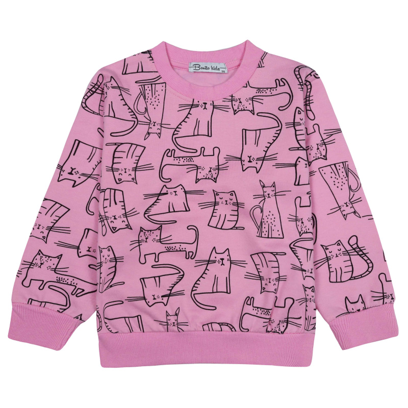 картинка КГ Свитшот для девочки 3-7 лет 100% хлопок BONITO KIDS/BK1718T(07-24)/уп.5шт./меш.300шт. от BonitoKids